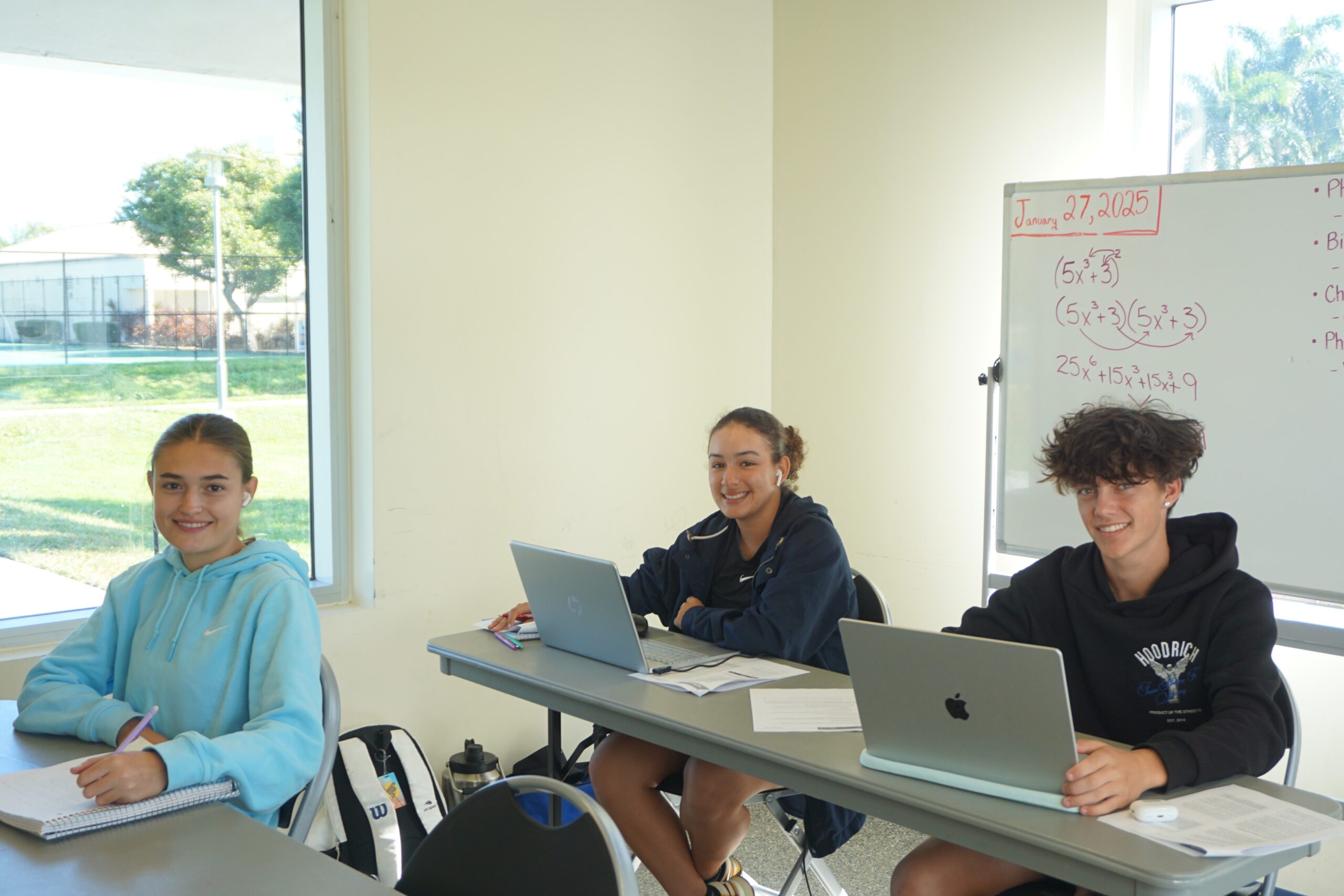 NMBA student-athlete engaged in personalized academic instruction at North Miami Beach Academy on FIU Biscayne Bay Campus
